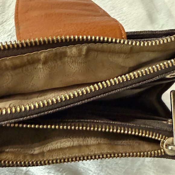 Michael Kors Dark Brown and Tan Crossbody Bag - Picture 9 of 11